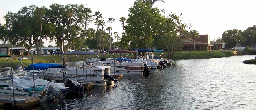 55+ Mobile Home Park Marina in New Port Richey